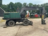 1998 Volvo EW200 wheel excavator, side profile view