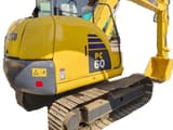 2022 Komatsu PC60-8 mini excavator, rear three-quarter view