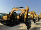 2024 Sany SY75C mini excavator, front three-quarter view
