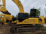 Komatsu PC350 crawler excavator, side profile view