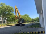 2018 Caterpillar 320GC mini excavator, side profile view
