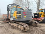2017 Volvo ECR235EL crawler excavator, rear three-quarter view
