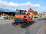 2017 Kubota KX080-4 mini excavator, rear three-quarter view