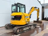 2018 JCB 48Z-1 mini excavator, rear three-quarter view