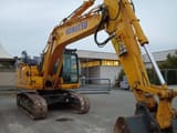 2022 Komatsu PC210 NLC-11 excavator, front three-quarter view