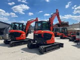 2021 Kubota U50-5 mini excavator, front three-quarter view