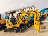 2023 Komatsu PC30MR mini excavator, rear three-quarter view