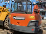 2018 Doosan DH55 mini excavator, front three-quarter view