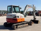 2017 Takeuchi TB260 mini excavator, front three-quarter view