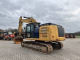 2017 Caterpillar 326FLN crawler excavator, rear three-quarter view
