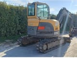 2012 Volvo ECR58 crawler excavator, rear three-quarter view