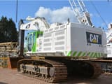 2014 Caterpillar 374FL crawler excavator, rear three-quarter view