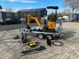 Berger Kraus BK1350JSR mini excavator on trailer