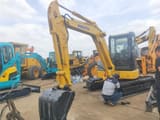 Komatsu PC50MR mini excavator, side view