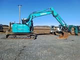 2013 Kobelco SK140SRLC-3 crawler excavator, side view