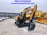2024 Sany SY55U mini excavator, front three-quarter view