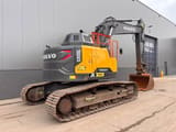 2018 Volvo ECR355EL crawler excavator, rear three-quarter view