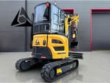 Gorila G40S I PRO CAB mini excavator, rear three-quarter view