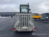 2019 Volvo EC18E crawler excavator on trailer, rear view