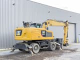 2018 Caterpillar MH3022 wheel excavator, rear three-quarter view