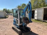 2019 Kubota KX019-4 mini excavator, front three-quarter view