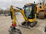 2022 Caterpillar 301.8-05A mini excavator, front three-quarter view