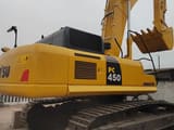 2019 Komatsu PC450-8 crawler excavator rear three-quarter view