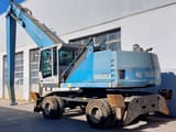 2015 Fuchs MHL350E material handler, rear three-quarter view