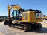 2019 Caterpillar 326F crawler excavator, rear three-quarter view