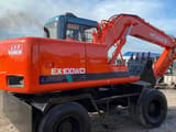 2022 Hitachi EX100WD wheel excavator, rear three-quarter view