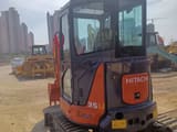 2022 Hitachi Zaxis 35U mini excavator, rear three-quarter view