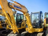 2020 Komatsu PC55MR mini excavator, front three-quarter view