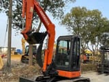 2023 Hitachi ZX50U mini excavator, front three-quarter view