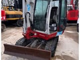2017 Takeuchi TB240 mini excavator front three-quarter view