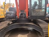 2015 Hitachi ZX240 crawler excavator, front view of cab and boom base