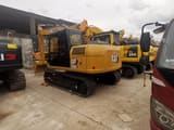 2021 Caterpillar 313D2 GC crawler excavator, rear three-quarter view