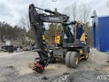 2018 Volvo EW160E wheel excavator, front three-quarter view