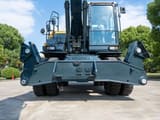 2026 Hyundai HW210 wheel excavator, front view of outriggers