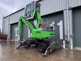 2018 Sennebogen 817E material handler, rear three-quarter view
