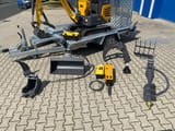 Berger Kraus BK1250JSR mini excavator with trailer and attachments