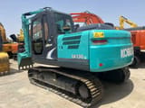 2022 Kobelco SK130LC-11 crawler excavator, rear three-quarter view