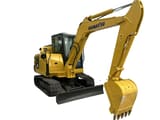 2022 Komatsu PC56MR-8 crawler excavator, rear three-quarter view