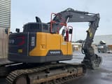 2019 Volvo ECR235E crawler excavator, rear three-quarter view