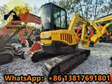 2023 Yanmar VIO 45 mini excavator, rear three-quarter view