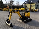 2018 Bobcat E08 AAEM mini excavator, front three-quarter view