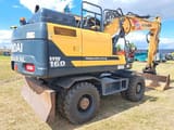 2016 Hyundai HW160 wheel excavator rear three-quarter view