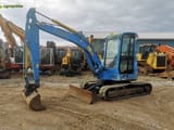 2013 Yanmar VIO57 mini excavator, front three-quarter view