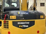 2018 Komatsu PC78US mini excavator rear view
