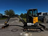 2013 Volvo ECR25D mini excavator, side profile view