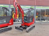 2025 Mole M20 mini excavator, front three-quarter view